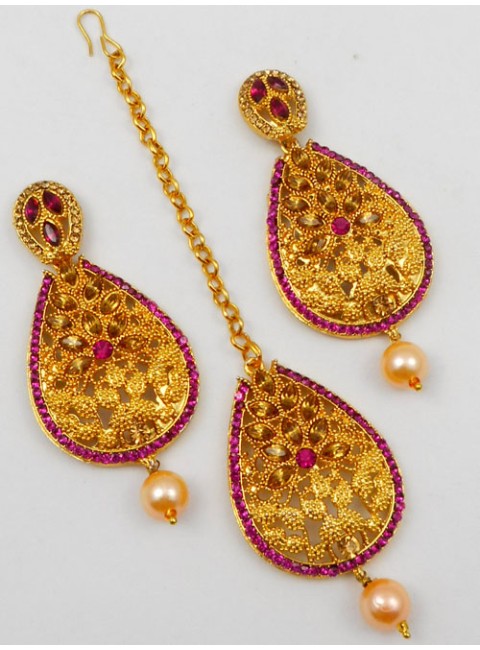 Earring Maang Tikka Set